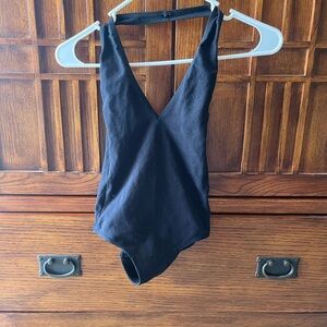 American Apparel Black Bodysuit One Piece